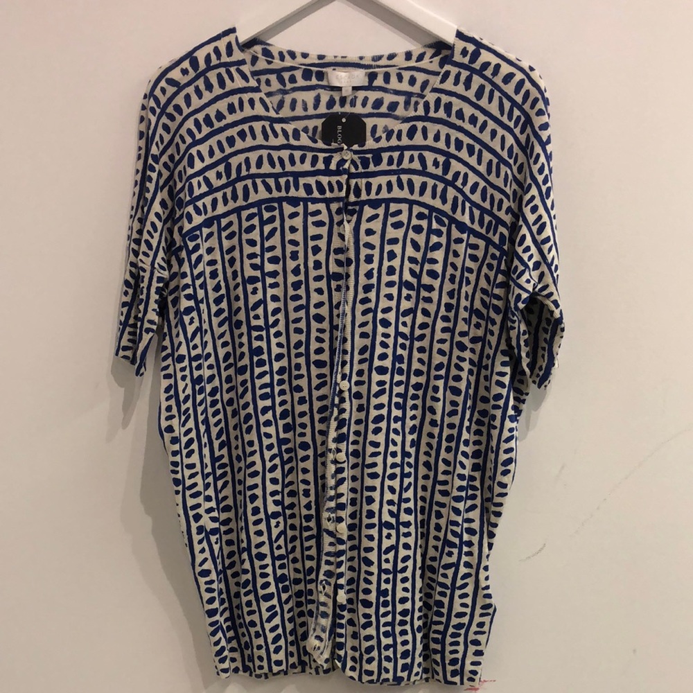 Escada Sport Santam Fantasy Printed Short-Sleeve Cardigan